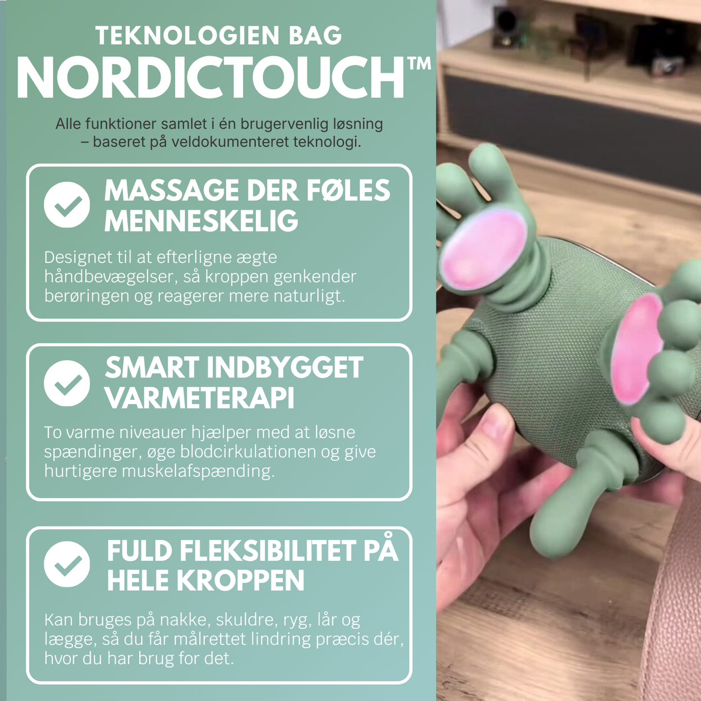 NORDICTOUCH™ - Håndbaseret Massagemaskine